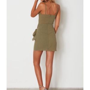 “Fake Love Army Green Dress” from white fox boutique